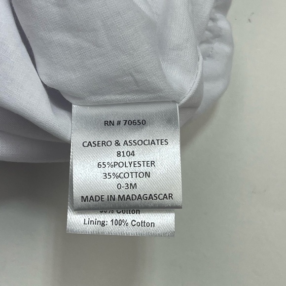 NWT Luli and Me White Hand Embroidered Boy Collar Bubble - Picture 7 of 7